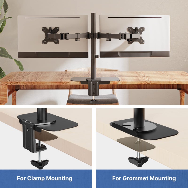 IMtKotW Monitor Mount Reinforcement Plate for Thin, Glass and Other Fragile Tabletop, Steel Bracket Plate Compatible with Most Monitor Stand C-Clamp Installation,Black - Image 3