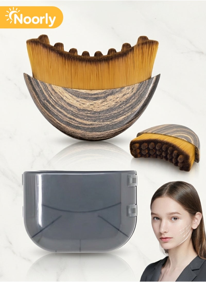 Noorly New Contour Face Brush, Dry Brushing Face Brush, Ergonomically Designed to Fit The Skin Precisely - Image 1