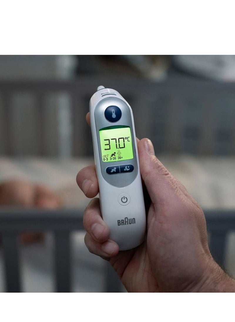 BRAUN ThermoScan 7+ Ear thermometer with Age Precision and Night Mode IRT 6525, White  - Image 3