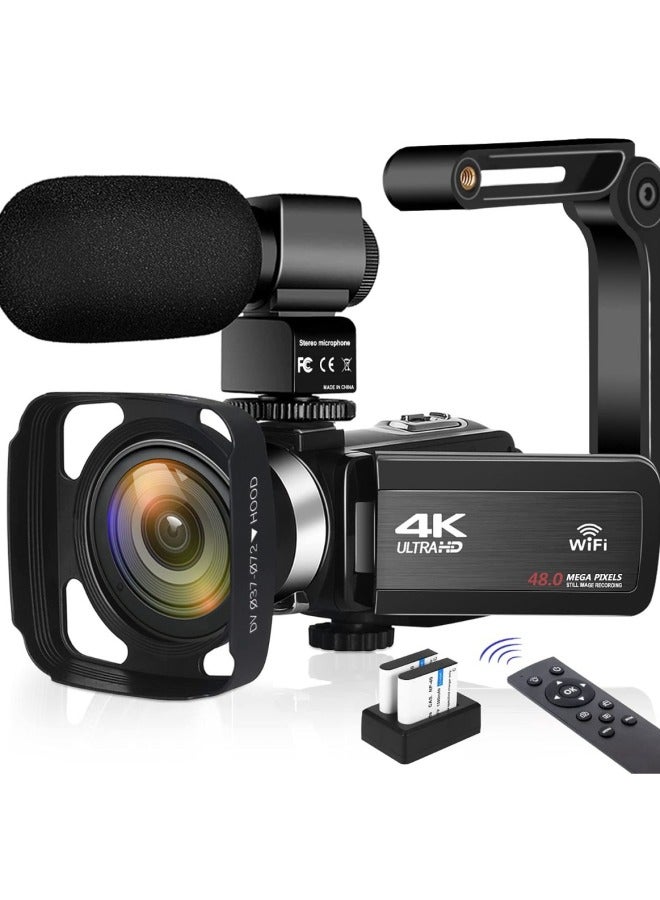 Generic Products 4K Camera Suitable For 48MP HD Digital Camera Video Recorder With Microphone Touch Screen-Body Color:64GBSD Card  - Image 3