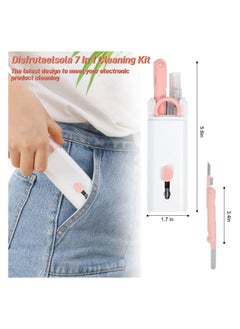 ELTRAZONE 7-in-1 Electronic Cleaner Kit - Portable Cleaning for Airpods Laptop, Keyboard, with Cleaning Pen Brush Spray for Phone iPad Computer Screen/Keyboard/Headphones/Bluetooth Earphones  - Image 4