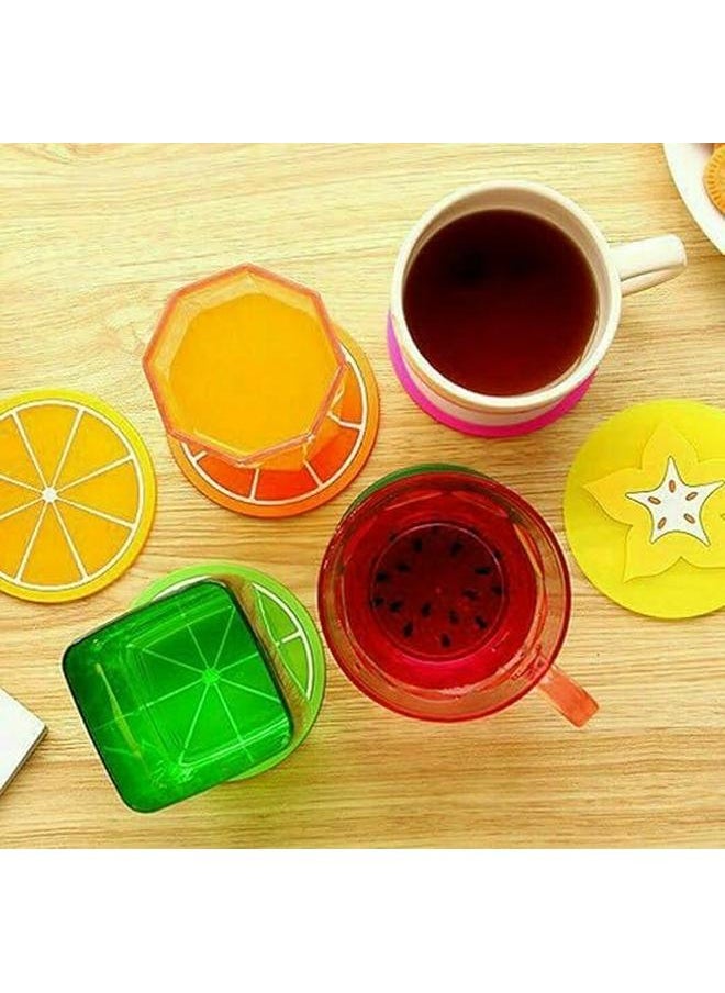 Generic - Silicone Fruit Shaped Coasters 9 CM - 5 Pieces Random Shapes - Image 1
