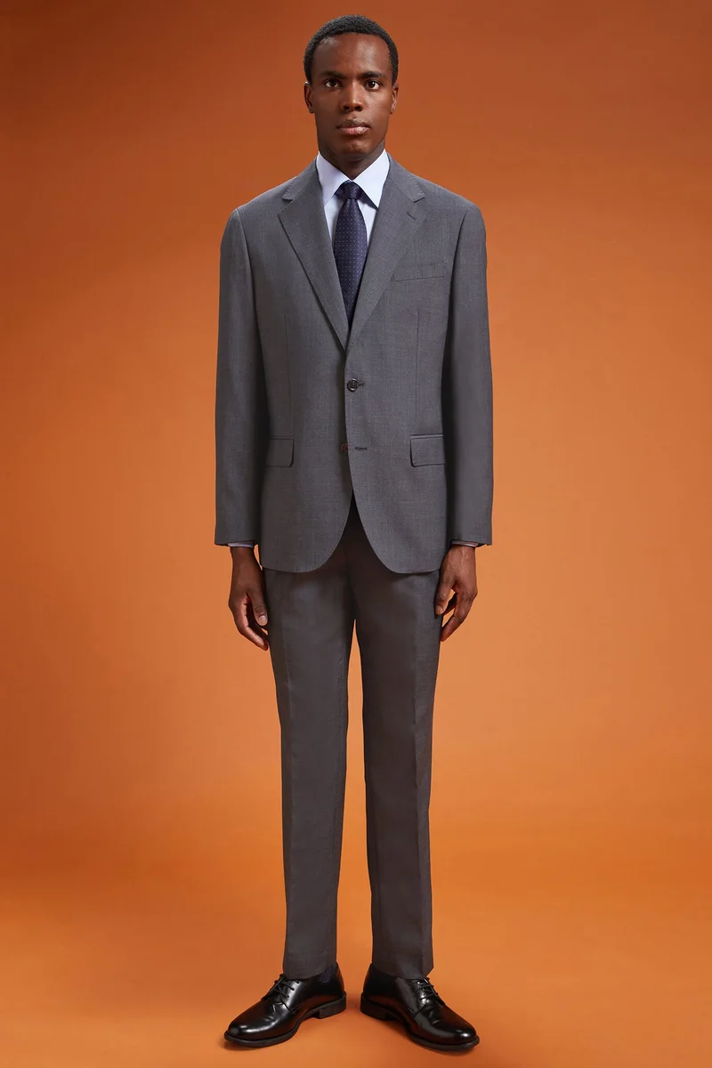 دوبل غانغر Men's single-breasted suit - Grey