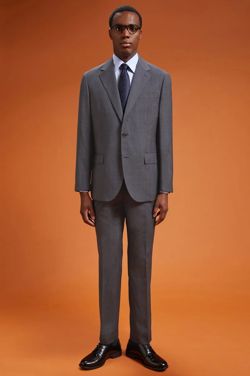 دوبل غانغر Men's single-breasted suit - Grey