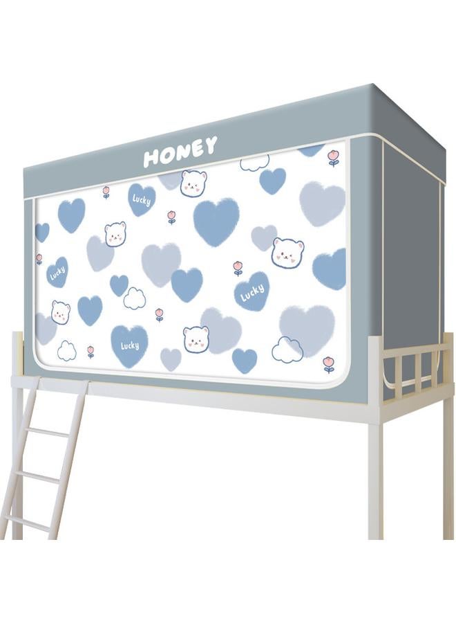 Bluejw Bed Curtain Mosquito Net Integrated College Students' Dormitory Strong Shading Upper Bed Lower Bed Full Covered Full Closed Curtain Jane Fei - Image 3