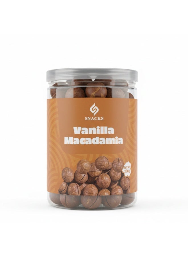 Snacks Vanilla Flavored Macadamia Nuts in Shell 200g