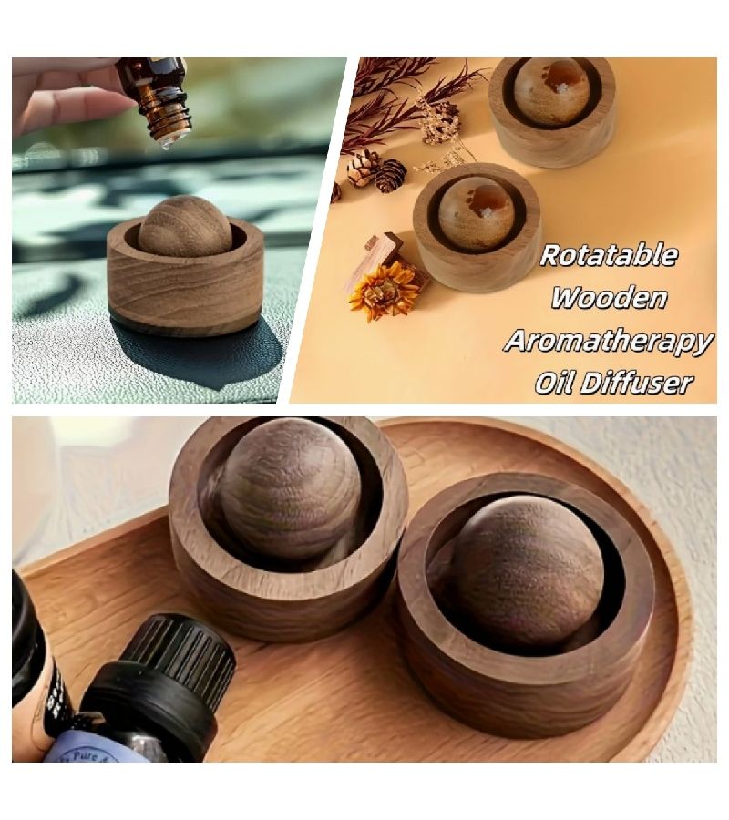 3Pcs Beechwood Essential Oil Aroma Diffuser Set Natural Fragrance Home Car Decor - Image 2