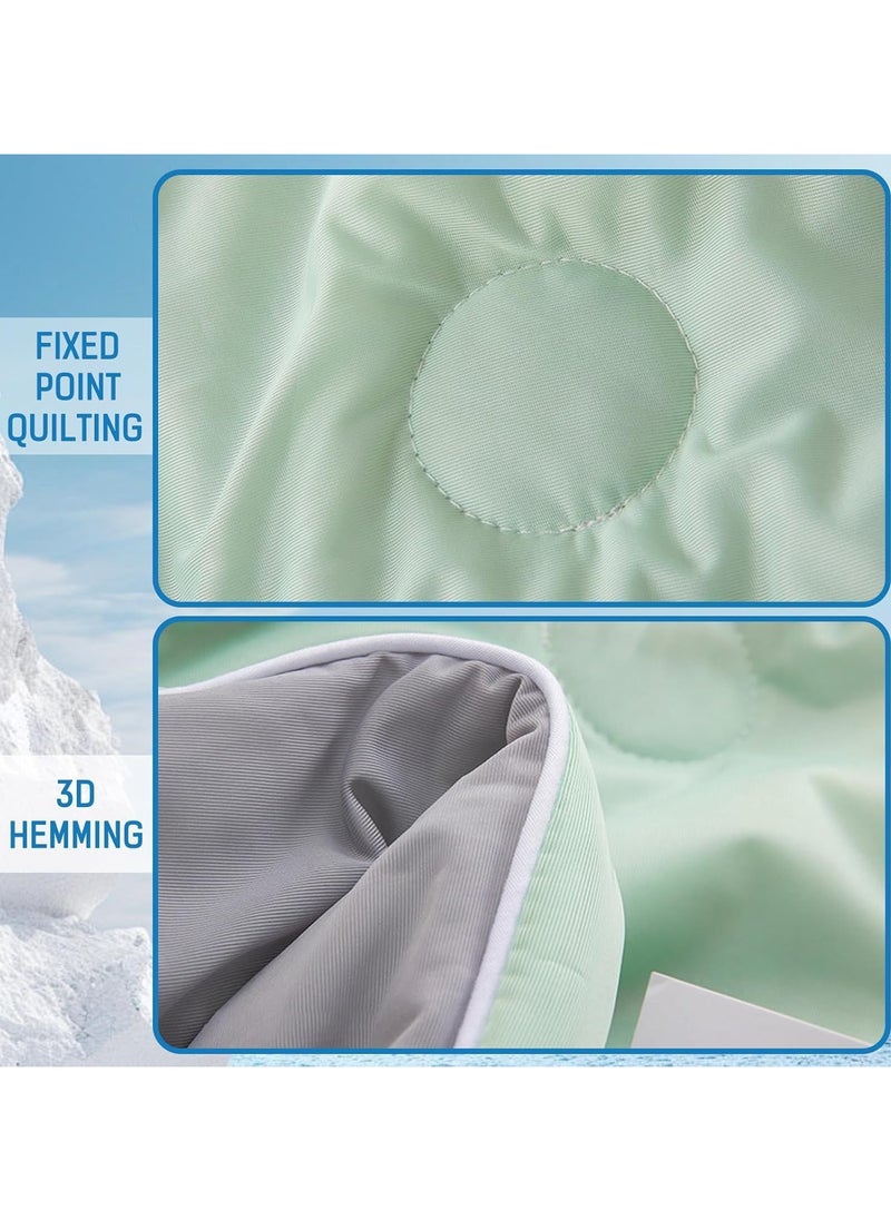 AUTOYSUR - Cooling Blanket, Summer Quilt Ice Blanket,Blanket king size,Comfort Soft Nap Blanket Fabric Breathable,Washable Not Easily Faded Lightweight Ice Blanket for Home Bedroom (grey) - Image 1