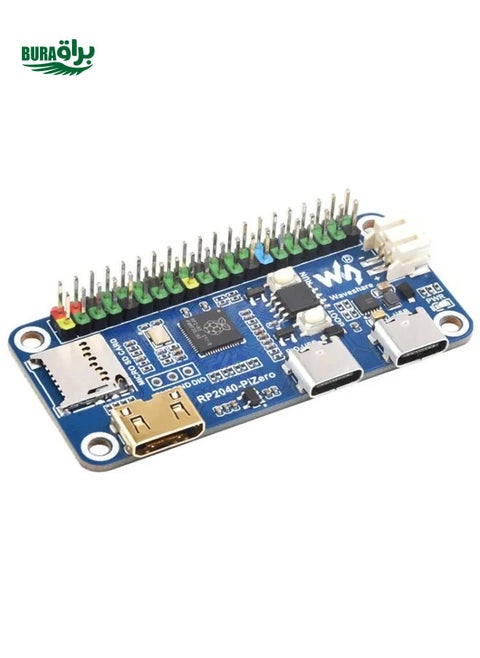 Waveshare 25506 RP2040-PiZero Development Board, Based On Raspberry Pi RP2040, 264KB SRAM And 16MB