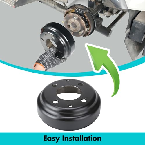 10L0L Golf Cart Brake Drums for Yamaha G1 G2 G8 G9 G11 G14 G16 G19 G22 & G29 1978-Up, Brake Hubs for Club Car DS 1981-1994, Club Car Tempo 2018-Up,OEM# JU0-G6521-00-00,J55-G6521-00, 1011137 (2 Packs) - Image 5