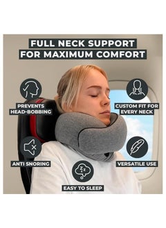 Generic Neck Travel Pillow | Memory Foam Neck Pillow for Comfort on Airplane | Compact and Ergonomic Design for Travel, Car Rides, and Home Use | Ideal for Adults and Kids  - Image 2