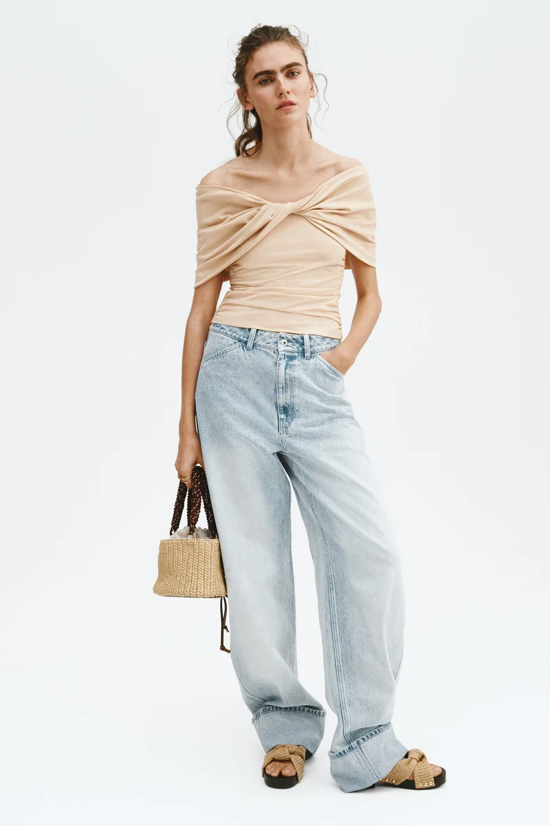 H&M Twist-detail off-the-shoulder top