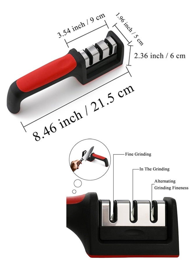 مبراة سكاكين يدوية – نظام شحذ متكامل للسكاكين والمقصات مع دليل توجيه - Image 3