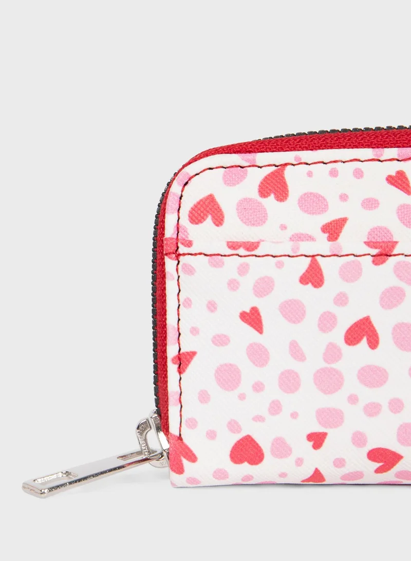 DeFacto Zip Around Printed Wallet