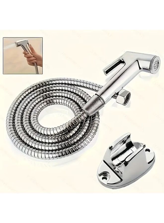 1pc Handheld Shower Sprayer Set With Hose Holder For Pet Bath Car Wash - Image 1