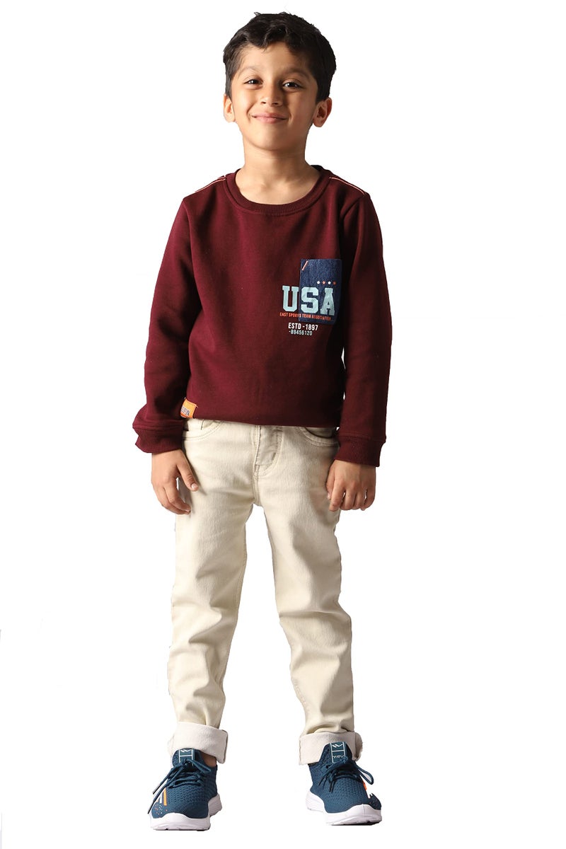 ADBUCKS Boys Jeans Stretchable Denim Fabric Mid Rise Regular Fit Button With Fly Zip Beige, 4-5 Years - Image 5