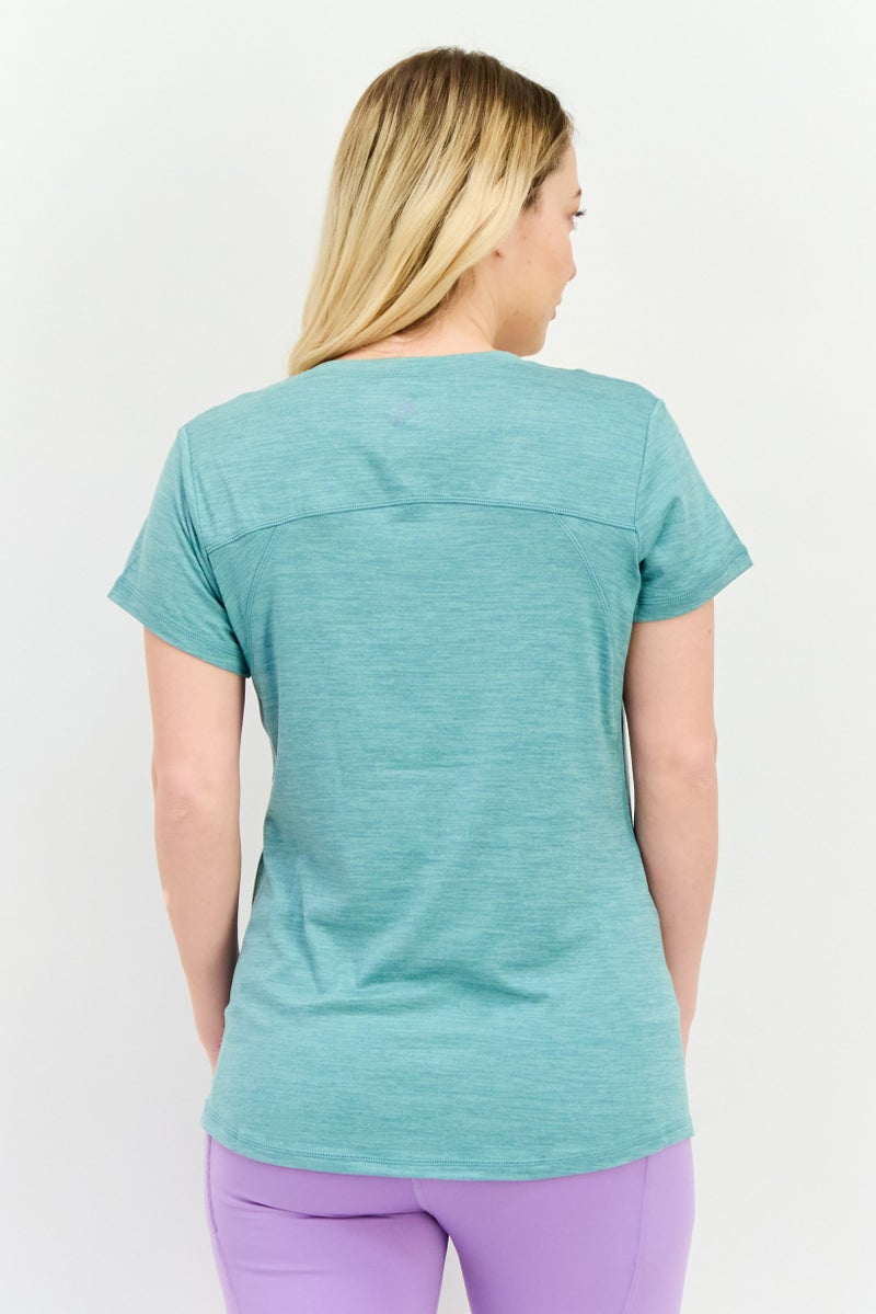 HEAD Women Sportswear Fit Short Sleeve Outdoor T Shirt, Dark Sage - Image 3