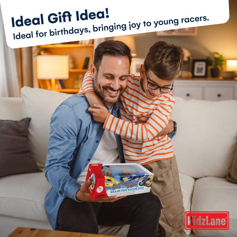 Kidzlane Kids Remote Control Cars - 2 Race Cars Racing Together with All-Direction Drive, 35 ft Range - 2 Pack Remote Control Car Set for Kids - Remote Control car for Boys 4-7 & 8-12 - Image 4