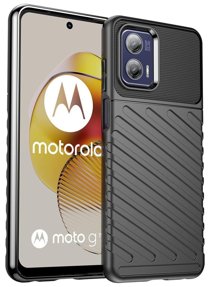 Motorola Moto G73 5G Phone Case, Moto G73 Cover Rugged Armor Case Shock Absorption Bumper Slim Soft Silicone TPU Shockproof Protective Cover for Moto G73 - Image 1
