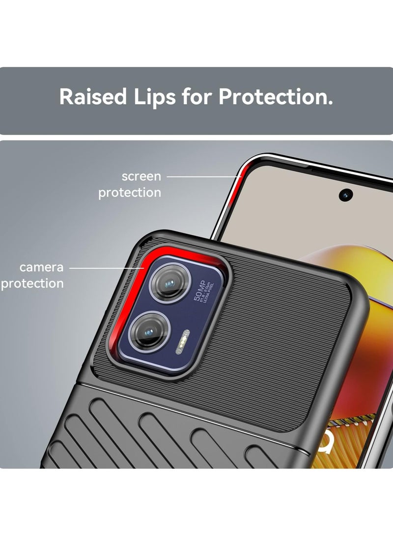 Motorola Moto G73 5G Phone Case, Moto G73 Cover Rugged Armor Case Shock Absorption Bumper Slim Soft Silicone TPU Shockproof Protective Cover for Moto G73 - Image 4