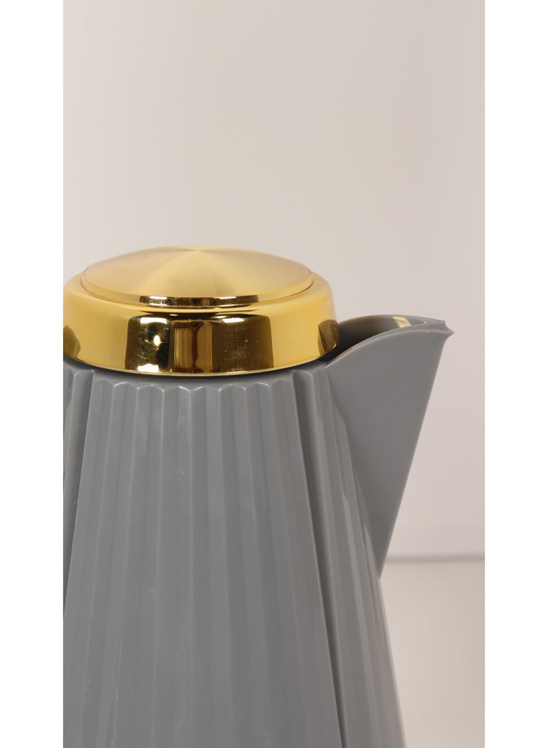 HOMEVEO Luxury tea and coffee thermos set - elegant design with golden touches - high-quality thermal insulation that maintains heat for long periods - 1 liter capacity - Image 4