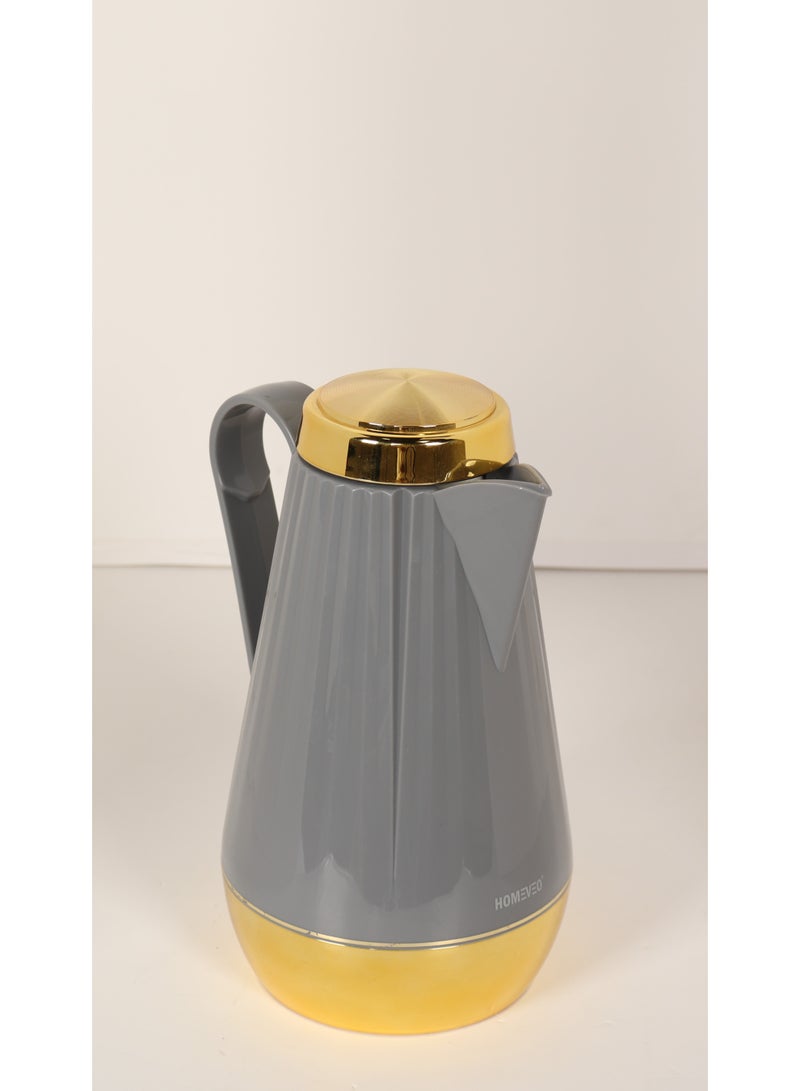 HOMEVEO Luxury tea and coffee thermos set - elegant design with golden touches - high-quality thermal insulation that maintains heat for long periods - 1 liter capacity - Image 3