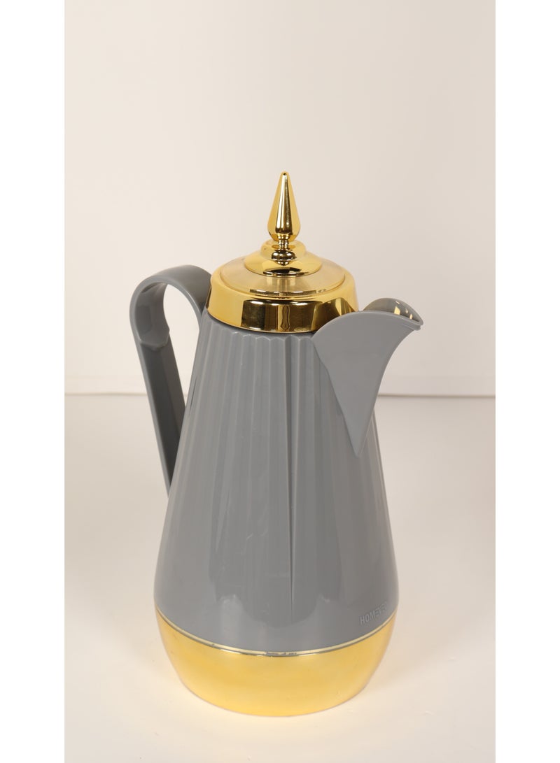 HOMEVEO Luxury tea and coffee thermos set - elegant design with golden touches - high-quality thermal insulation that maintains heat for long periods - 1 liter capacity - Image 2