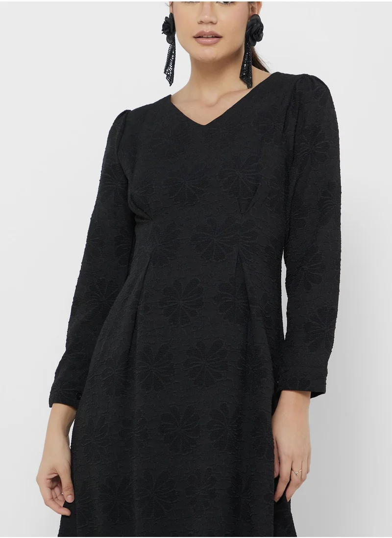 ELLA Floral Jacquard Dress