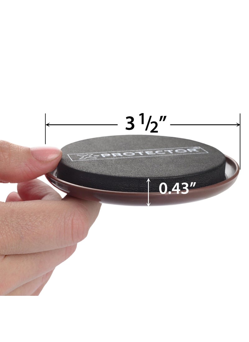 X-Protector Furniture Sliders for Carpet X-PROTECTOR - 8 PCS Best Heavy Moving Pads 3 1/2" - Sliders for Furniture. Move Your Furniture Easy with Reusable Furniture Movers Sliders for Carpets!  - Image 2