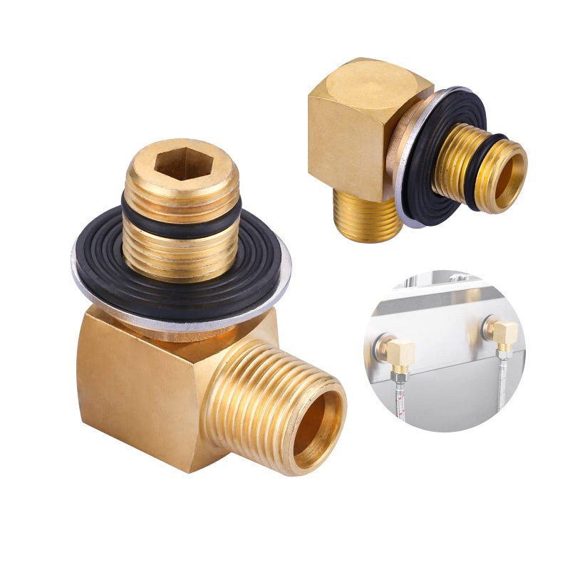 2PCS Installation Kit Commercial Faucet iVIGA Wall Mounting Faucets Installation kit Replacement 12 NPT Back Splash Mount Set Connector Adapter for Stainless Steel Commercial Prep Utility Sink