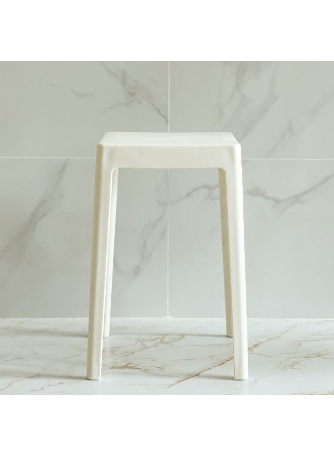 DANUBE HOME Danube Home Danyell Stool | Light Weight Single Chair | Pp Material | Modern Design 1 Seater Chair For Living Room Dining Room Indoor Furniture L28Xw28Xh45.5Cm -White - Image 2