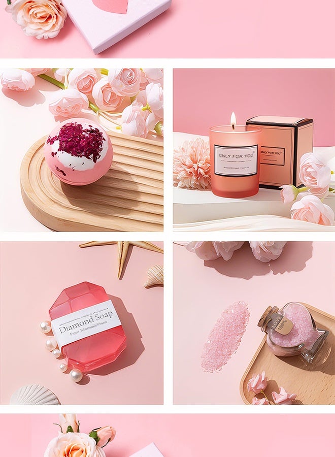 Thoraya All-in-One Gift Box for Wife & Best Friend, Unique and Multi-OccasionGifts Basket Ideas Pink Gifts Box for Her Relaxing Gift Set Self Care Gifts Birthday Presents Female Friendship Gifts for Best Friend Bestie Girlfriend Mom Wife Sister(Ramadan/Anniversary Gift for Her) - Image 5