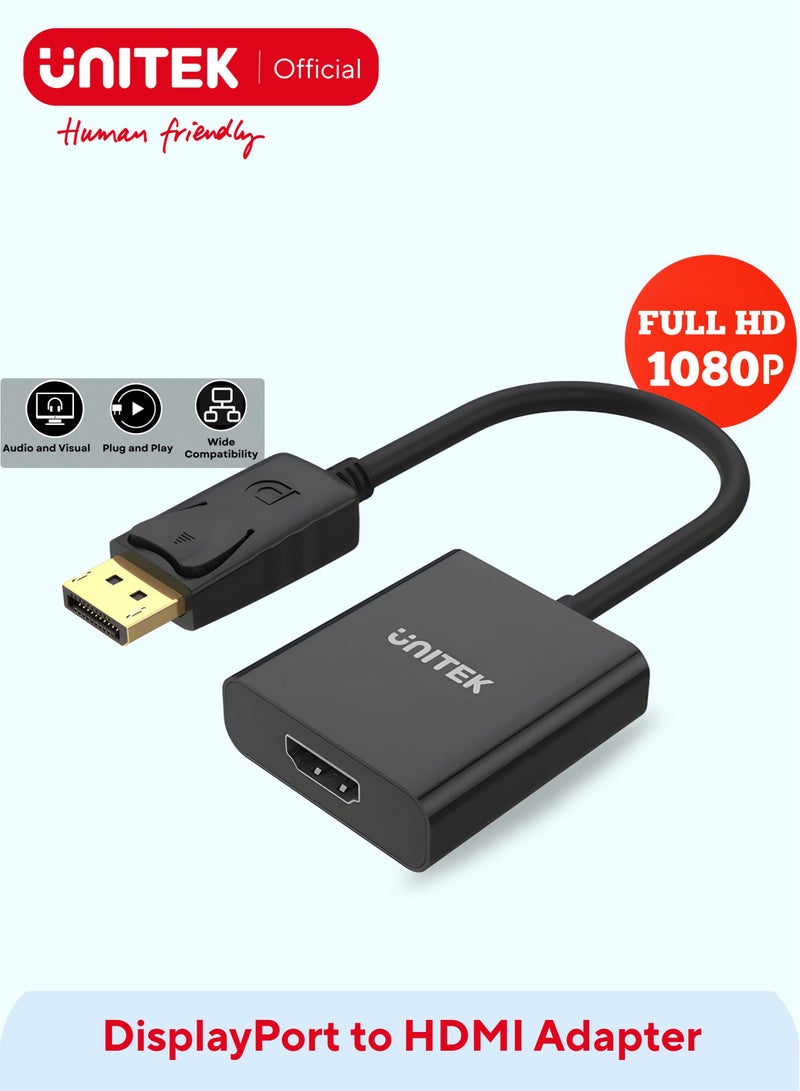 UNITEK DisplayPort to HDMI 1080P Full HD Adapter - Image 1