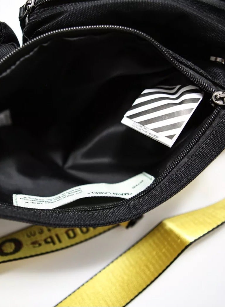 Off White Cordura Fanny Black Bag - Image 3
