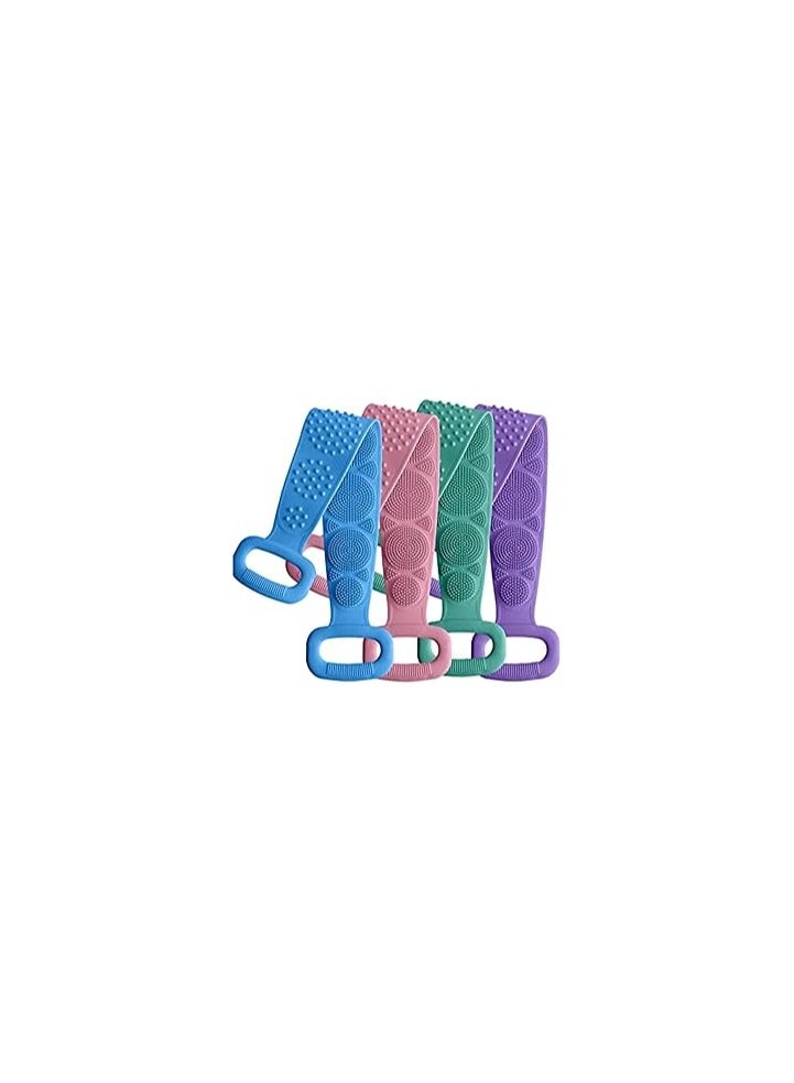 ليفة استحمام سيليكون لتقشير الجسم – فرشاة استحمام ناعمة للتنظيف العميق وتقشير لطيف للبشرة مع تدليك للجسم، ليفة سيليكون متينة وصحية للاستحمام والعناية اليومية بالبشرة