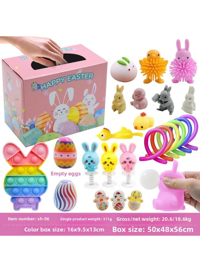 Easter Egg Kids Party Small Gift Tumbler Chicken Gashapon Toy Easter Bunny-Color:AB007-1