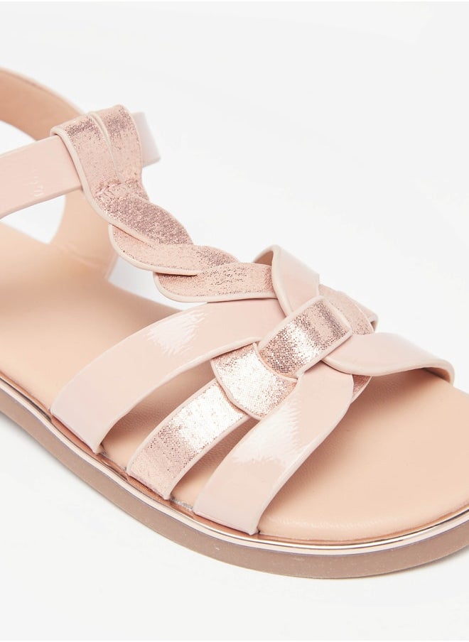 Flora Bella By Shoexpress - Girls Flat Sandals With Hook And Loop Closure - Image 1