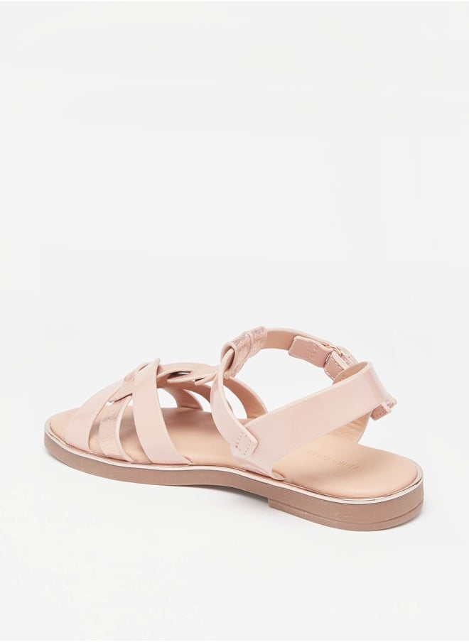 Flora Bella By Shoexpress - Girls Flat Sandals With Hook And Loop Closure - Image 1