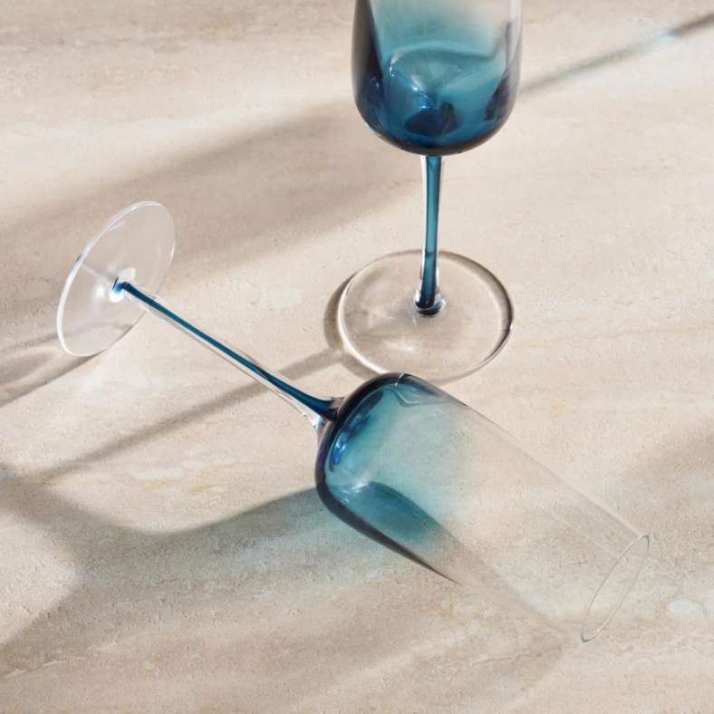 Pan Home طقم كؤوس فلوت زرقاء للتسلية - Image 2
