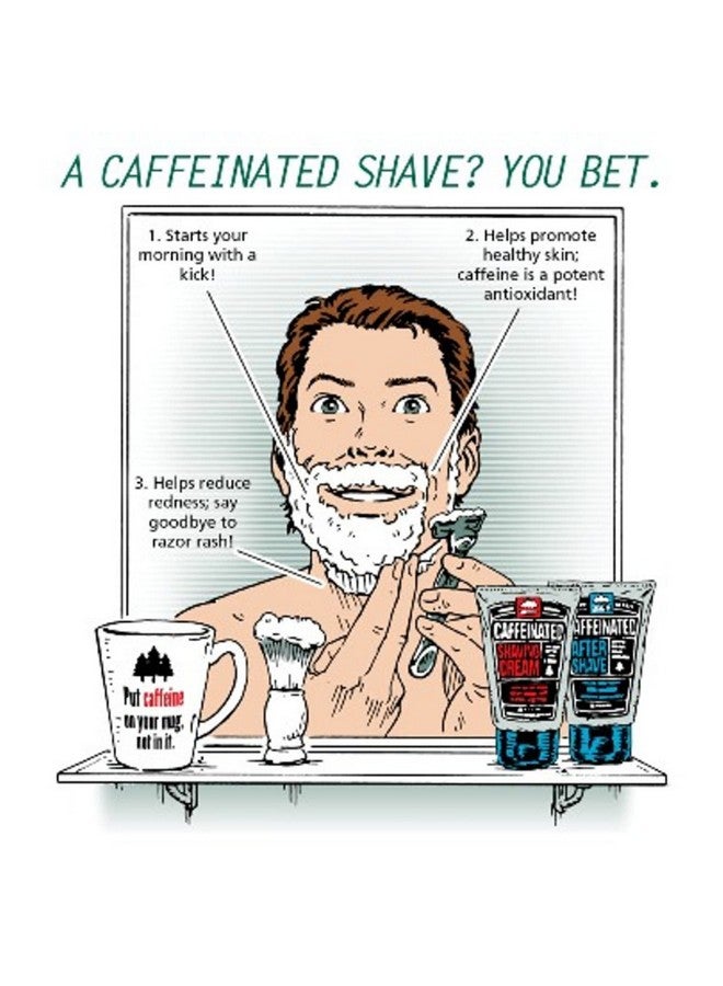 pacific shaving company Acific Shaving Company Caffeinated Shaving Cream & Aftershave Set Shave Kit For Men Antioxidant + Caffeine Enriched Shave Cream + Aftershave Lotion (3.4 Oz 2 Pack) - Image 3