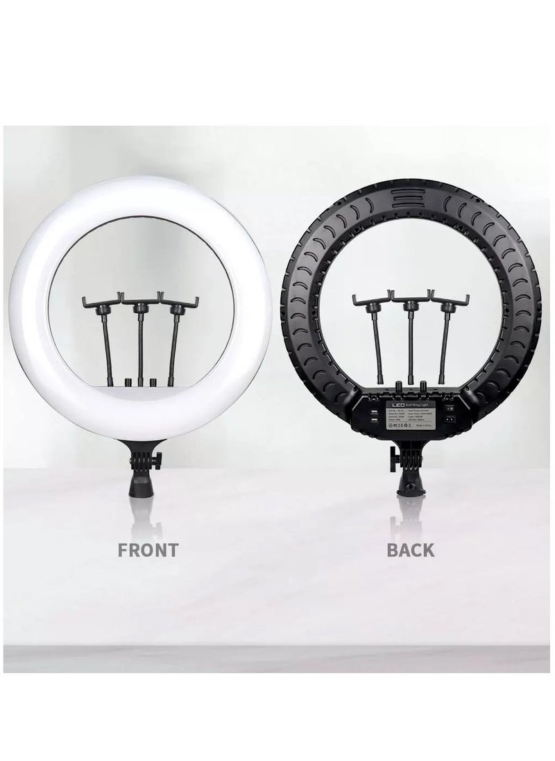 Generic - Ring Light With Photography tripod Stand And Remote Control for tiktok snapchat youtube online streaming 21-inch Big Selfie light RL-21 with Remote Black - Image 1