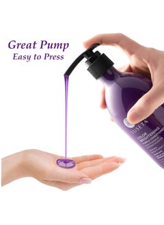 Luseta Luseta Purple Conditioner for Colored, Grey and Blonde Women's Hair - 33.8oz, Best for Curly and Damaged Hair, Sulfate & Paraben Free  - Image 2