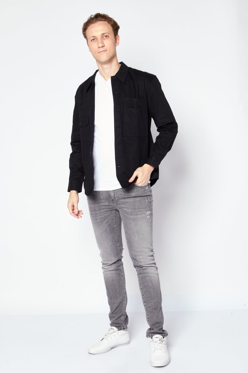 SELECTED قميص كاجوال طويل الأكمام للرجال من سيلكتد هوم، عادي، أسود - Image 4