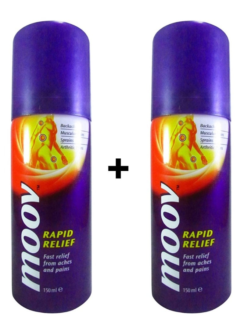 Moov Pack Of 2 Rapid Pain Relief Spray 150ml  - Image 1