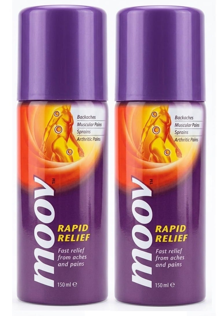 Moov Pack Of 2 Rapid Pain Relief Spray 150ml - Image 1
