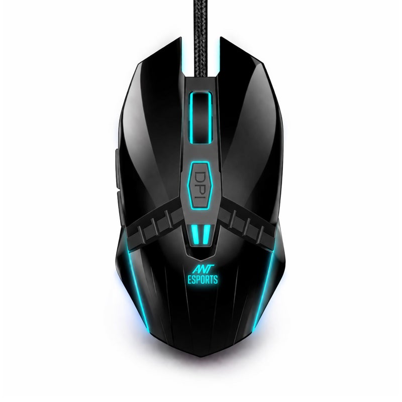 Ant Esports GM50 RGB Wired Gaming Mouse, 3600 DPI High-Precision Optical Sensor, 6-Button Ergonomic Mouse, RGB Lighting, Braided Cable, USB Plug & Play for PC, Laptop, Gamers & Programmers_ Black - Image 5