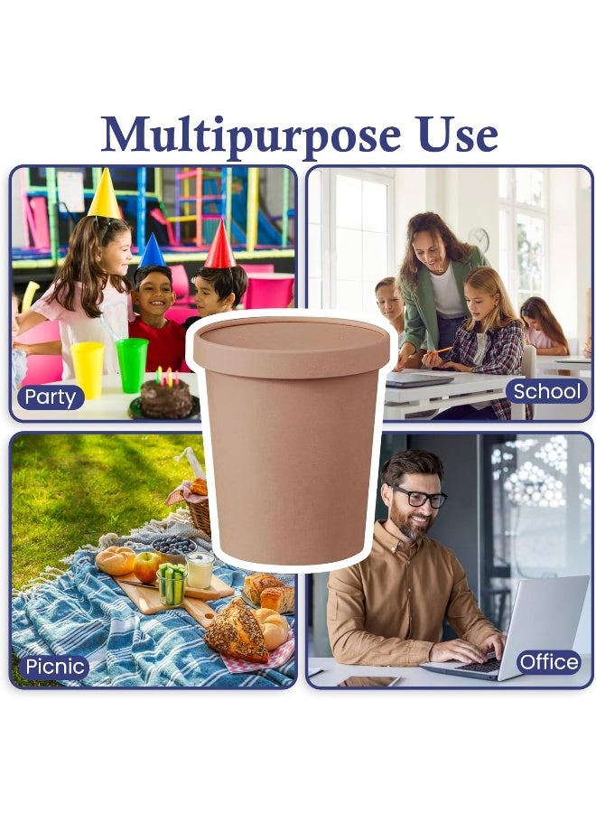 إس إن إتش باكينج **أوعية شوربة SNH باكِنغ صديقة للبيئة، مصنوعة من الكرافت بسعة 16 أونصة، أكواب طعام ورقية للاستخدام مرة واحدة. مثالية للمطاعم وطلبات التوصيل والوجبات الجاهزة – تحتوي العبوة على 10 قطع.** - Image 5