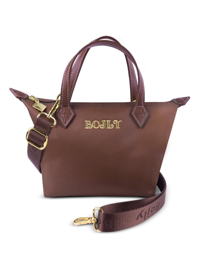 BOJLY Tote Bag for Women, Waterproof Multifunctional Mini Handbag, Lightweight Simple Crossbody Bag Shoulder Bag Small Purse Russet - Image 1