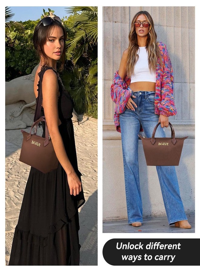 BOJLY Tote Bag for Women, Waterproof Multifunctional Mini Handbag, Lightweight Simple Crossbody Bag Shoulder Bag Small Purse Russet - Image 2