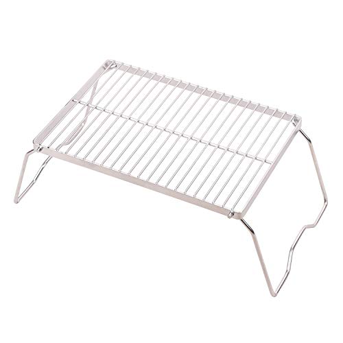 CAMPMAX Campfire Grill 304 Stainless Steel Grate, Folding Camping Grill Heavy Duty with Carrying Bag, Large - Image 1